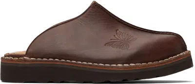 Needles Brown Papillon Embossed Mountain Slip-in Loafers