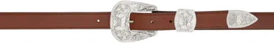 Needles Brown Papillon Western Tip Belt In A-brown