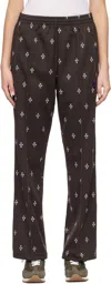 Needles Brown Poly Jacquard Lounge Pants In Brown