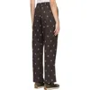 Needles Brown Poly Jacquard Lounge Pants In Brown