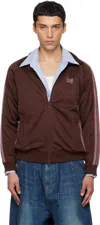 Needles Brown Poly Smooth Track Jacket In Brown