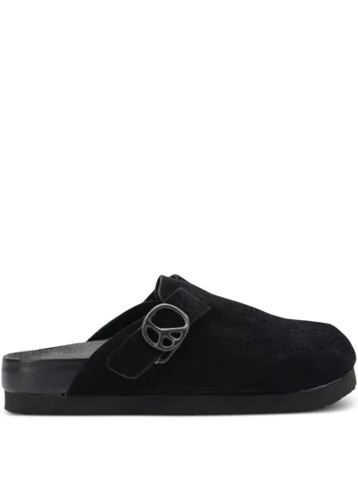 NEEDLES BUCKLE PERFORATED MULES