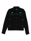 Needles Butterfly-appliqué Jacket In Black