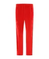Needles Ribbed Texture Track Trousers With Side Stripes In Red