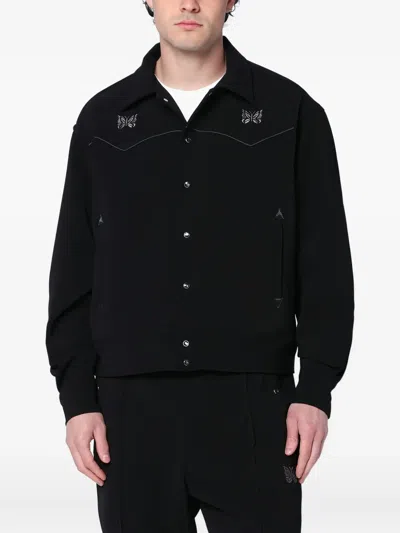 NEEDLES BUTTERFLY-EMBROIDERED SHIRT JACKET