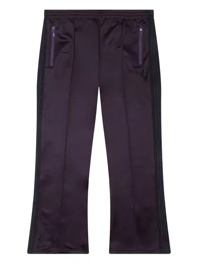 Needles Butterfly-embroidered Track Trousers In Blue