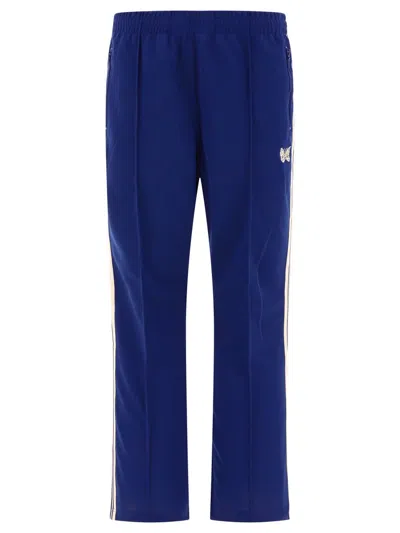 Needles Butterfly Embroidered Trackpants In Blue