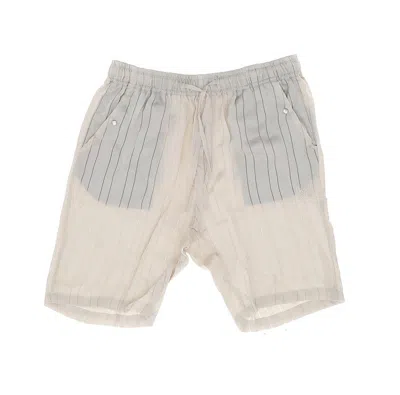 Needles Butterfly Patterned Drawstring Shorts In White