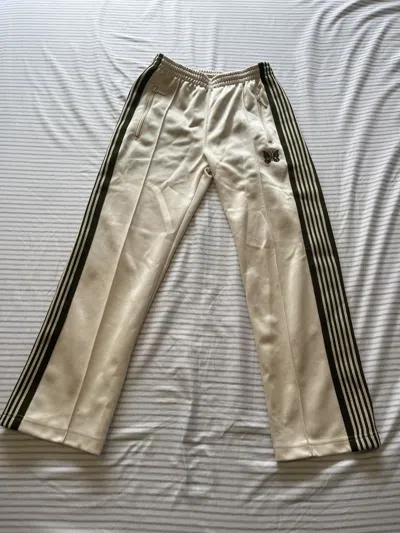 Pre-owned Needles Butterfly Stripe Pants In White
