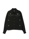Needles Piping Cowboy Logo-embroidered Woven Jacket In Black
