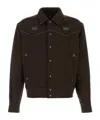 Needles Butterfly-embroidered Piped Jacket In Brown
