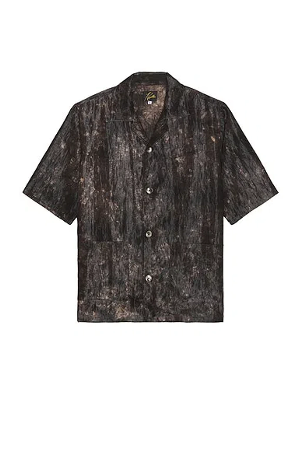 Needles Cabana Shirt Bright Cloth Uneven Dye In Black | ModeSens