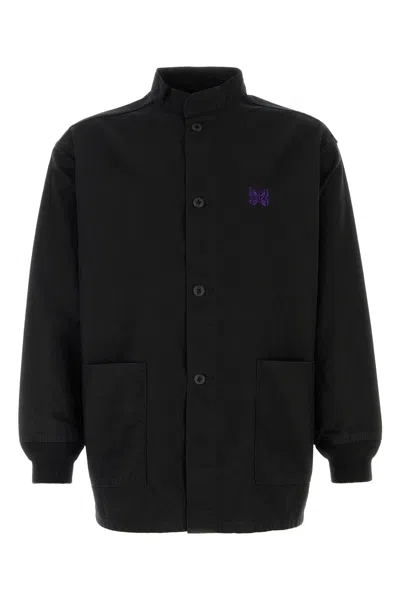 Needles Camicia Oversize In Cotone Nero Uomo
