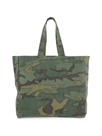 Needles Camouflage-print Reversible Tote Bag In Green