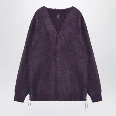 Needles Cardigan Viola In Misto Mohair In Purple
