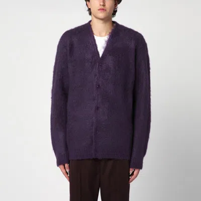 Needles Cardigan Viola In Misto Mohair In Purple