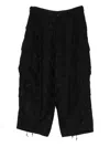 Needles Cargo Patterned Trousers In Black