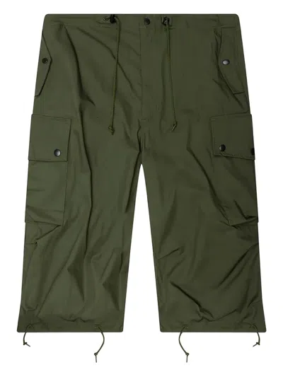 Needles Cargo-pocket Drawstring Shorts In Green