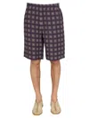 Needles Check Print Bermuda In Beige