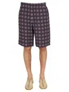 Needles Check Print Bermuda In Beige
