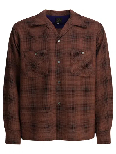 NEEDLES NEEDLES CHECKED WOOL "ONE-UP" SHIRT