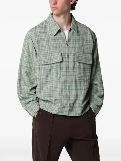 NEEDLES CHECK-PATTERN ZIP-UP JACKET