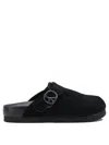 Needles Leather Clog Sabot In Black