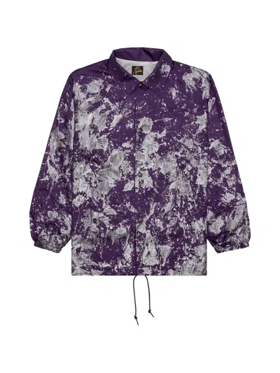 Needles Coach Scatter-print Jacket In Purple