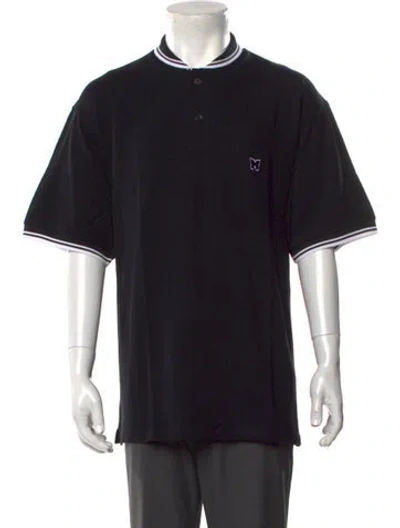 Pre-owned Needles Collar Short Sleeve Polo Shirt W/ Tags In Black