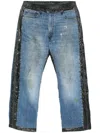 Needles Contrasting-trim Jeans In Black