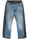 Needles Contrasting-trim Jeans In Black