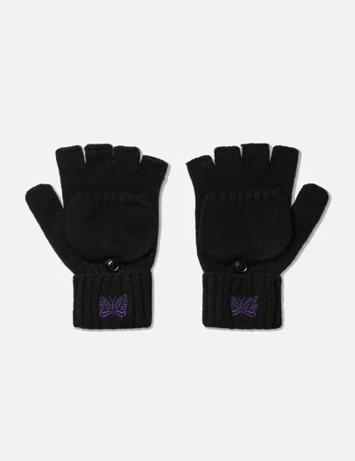 Needles Convertible Gloves - Shetland Wool In Black