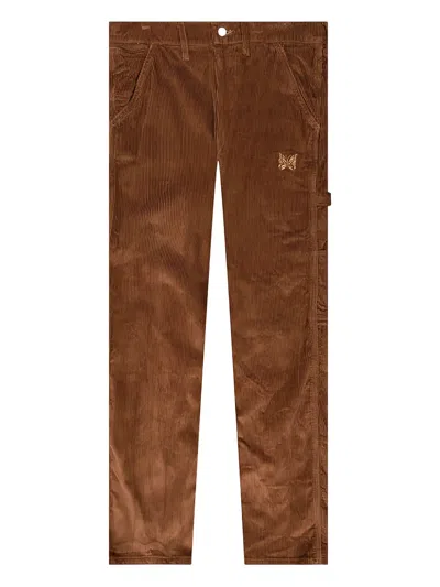 Needles Corduroy Butterfly Trousers In Brown