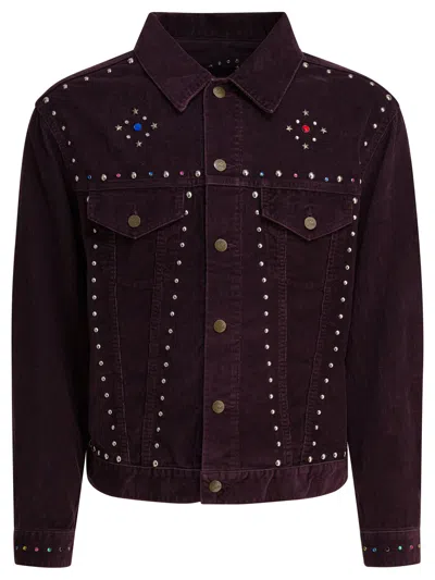 Needles Corduroy Jacket In Burgundy