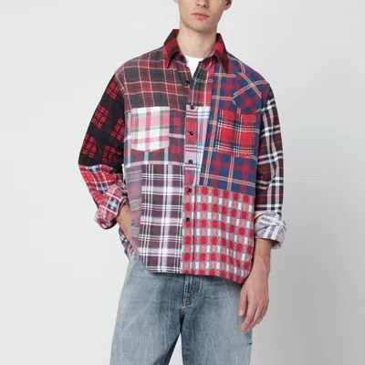 NEEDLES COTTON PATCHWORK CHECK SHIRT