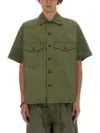 Needles Fatigue Short-sleeve Cotton Shirt In Green
