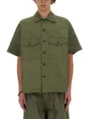 Needles Fatigue Short-sleeve Cotton Shirt In Green