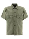 Needles Fatigue Short-sleeve Cotton Shirt In Green