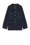 Needles Coverall 10oz Denim Rose Jacket In Indigo