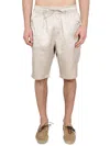 Needles Elastic Waistband Cowboy Bermuda Shorts In Neutral