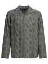 Needles Cowboy One Up Shirt Python Jacquard In Gray