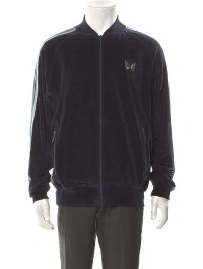 Pre-owned Needles Crew Neck Long Sleeve Sweatshirt In Blue