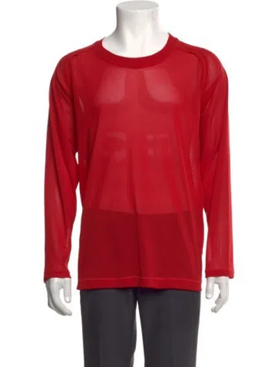 Pre-owned Needles Crew Neck Long Sleeve T-shirt In Red