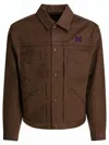 Needles Cropped Structured Jacket With Classic Collar In Brown