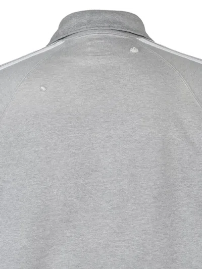 Needles Damaged Cotton-jersey Track Jacket In Gray