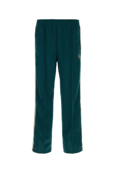 Needles Dark Green Polyester Joggers
