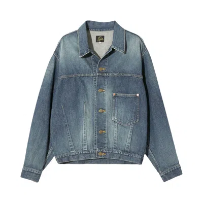 Pre-owned Needles Darts Bottom Jean Jacket 'blue' | Men's Size L
