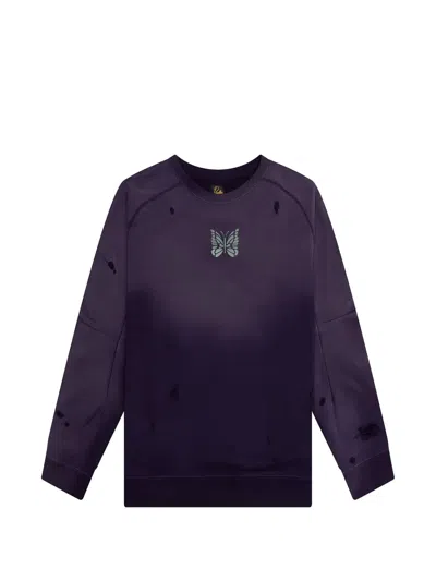 Needles Deconstructed Sweatshirt In Purple