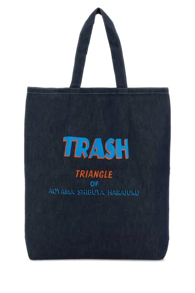 Needles Denim Large Grocery Shopping Bag In Black