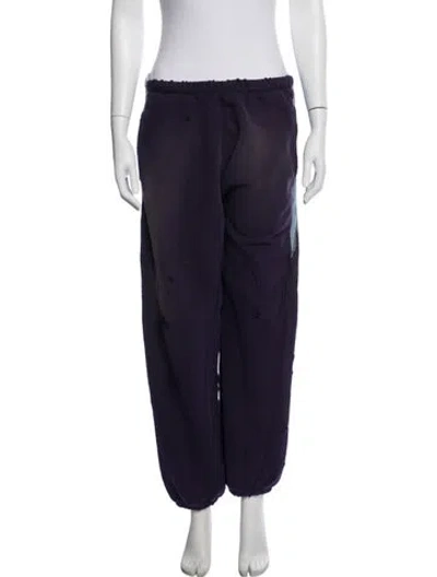 Pre-owned Needles Distressed Accents Sweatpants In Purple